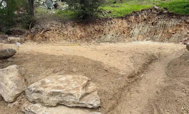 Terrassement, enrochement, terrain de pétanque, Lucciana, O.F Jardin