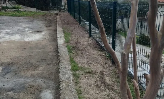 Terrassement et mise en place d’une cloture, Lucciana, O.F Jardin